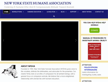 Tablet Screenshot of nyshumane.org